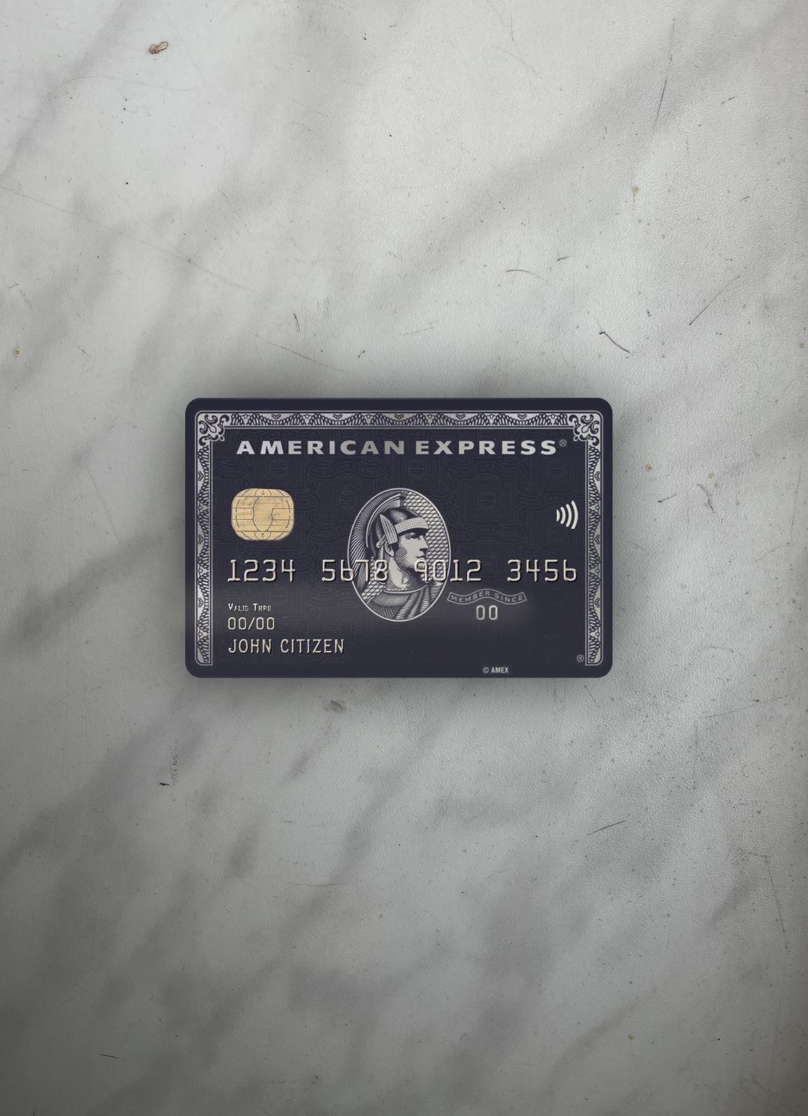Download USA JP Morgan Chase bank AMEX black card photolook front Photoshop template